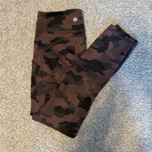 Lululemon camo high rise leggings